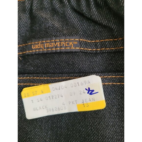 Lady Maverick Women's Elastic Waist Black Wash Jeans Size 24 1/2 USA New - Picture 4 of 5